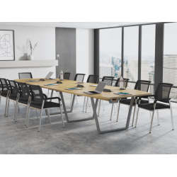 Krzesła Vienna (14 szt ) i Stół konferencyjny 400x138cm MEDISON 14